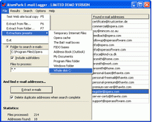 AtomPark Email Logger (โปรแกรม ค้นหา อีเมล)