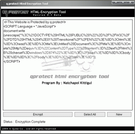 Q Protect HTML Encryption Tool (โปรแกรมเข้ารหัสโค้ด HTML เพื่อป้องกันการดูดเว็บ)