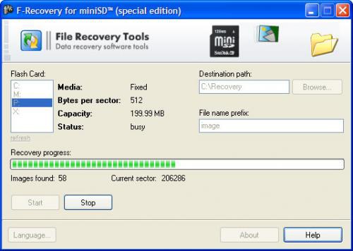 F-Recovery for miniSD