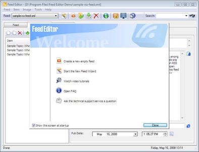 Feed Editor (โปรแกรม ที่สามารถ ทำงานร่วมกับ RSS แบบต่างๆ ได้)