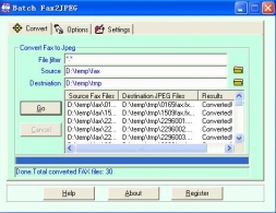 Batch Fax2JPEG (โปรแกรม สำหรับแปลง Fax เป็นไฟล์ JPG, JPEG)
