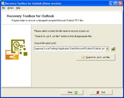 Recovery ToolBox for Outlook