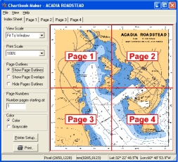 Chartbook Maker (โปรแกรมสำหรับพิมพ์ชาร์ตทางทะเลแบบแสดงผลเต็ม)