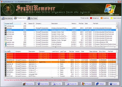 Spy DLL Remover (โปรแกรม ลบ Spywares และ RootKits ตัวพ่อ แจกฟรี !)