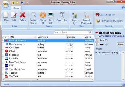 Password Memory (โปรแกรม ช่วยจดจำ รหัสผ่าน (Password) ไว้ใน โปรแกรมเดียว)