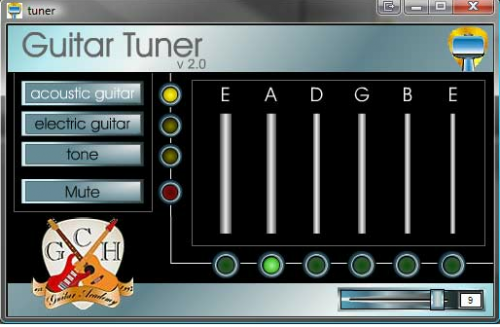 โปรแกรมตั้งเสียงกีต้าร์ Guitar Tuner