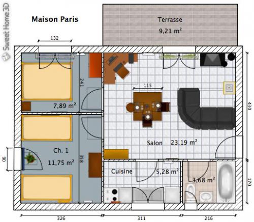 โปรแกรมออกแบบภายในบ้าน Sweet Home 3D