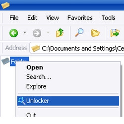 โปรแกรมช่วยลบไฟล์ที่ลบไม่ได้ Unlocker