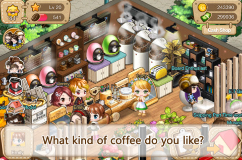LINE I Love Coffee App เกมส์เปิดร้านกาแฟ