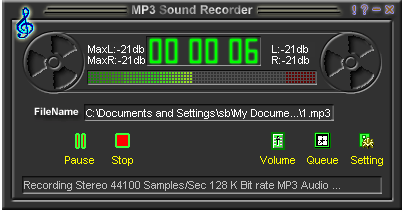 โปรแกรมอัดเสียง CooolSoft Power MP3 Recorder