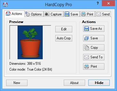 โปรแกรมจับภาพหน้าจอ HardCopy Pro