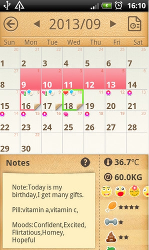 App เช็ครอบเดือน Period Calendar