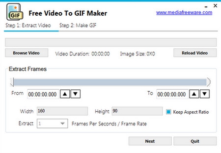 โหลดโปรแกรม Free Video to GIF Maker