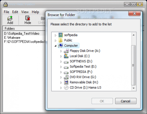 free hide folders software