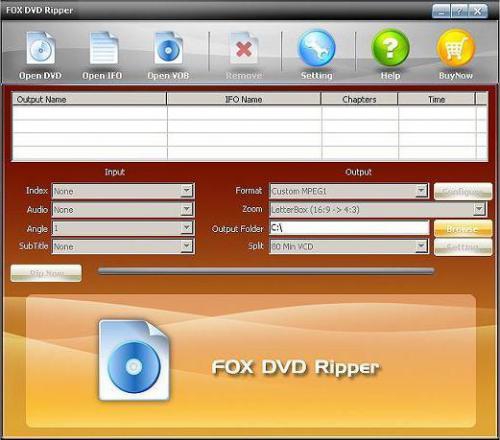 โปรแกรมแปลงไฟล์ Fox DVD Ripper