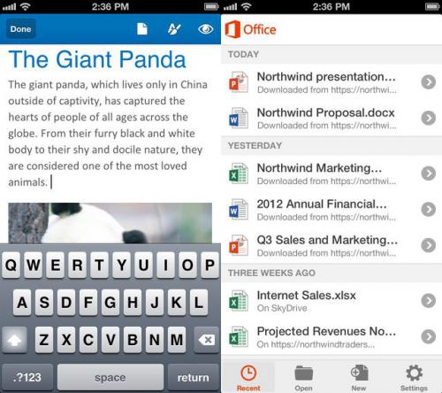 Microsoft Office Mobile บน iPad