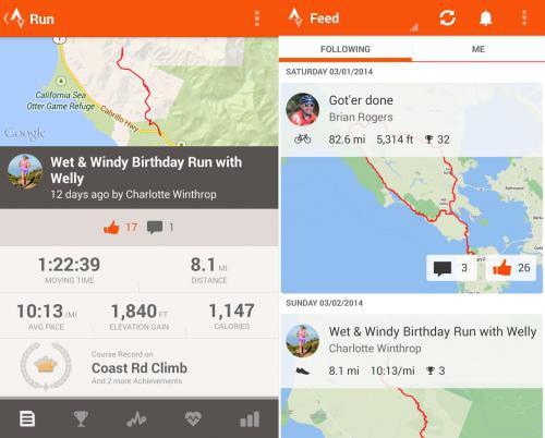 App ขี่จักรยาน Strava Running Cycling GPS