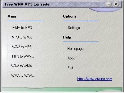 โปรแกรมแปลงไฟล์ Eusing Free WMA MP3 Converter