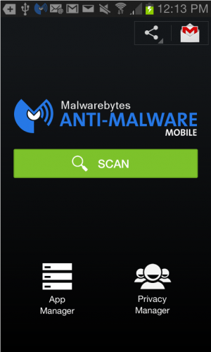 App สแกนไวรัส Malwarebytes Anti-Malware