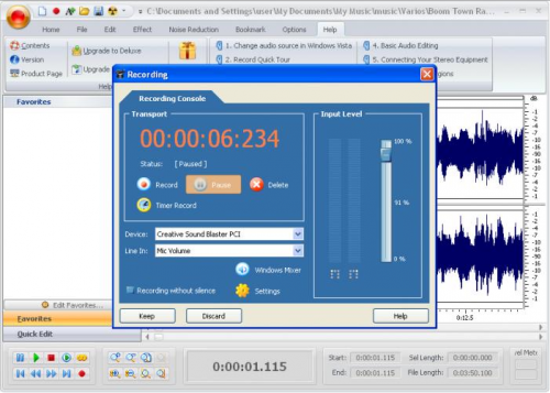 MP3 audio editor