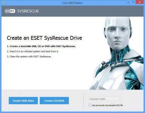 โปรแกรม ESET SysRescue Live Creator