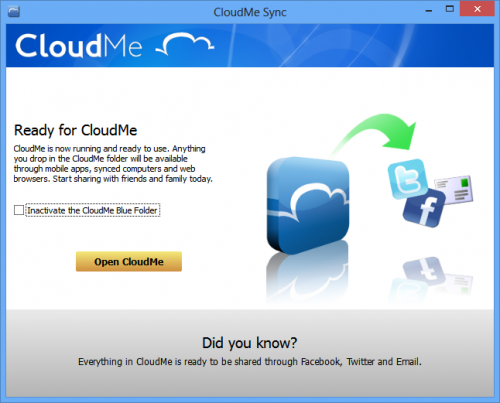 โปรแกรม CloudMe