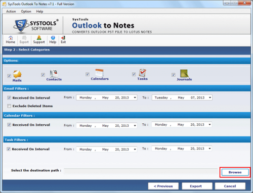 โปรแกรมแปลงไฟล์ Outlook to Lotus Notes