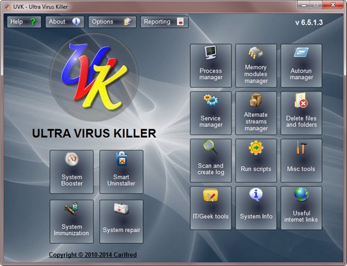 โปรแกรมสแกนไวรัส Ultra Virus Killer
