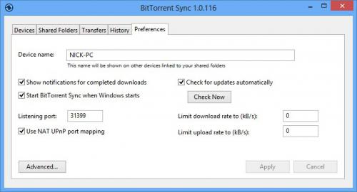 โปรแกรม BitTorrent Sync
