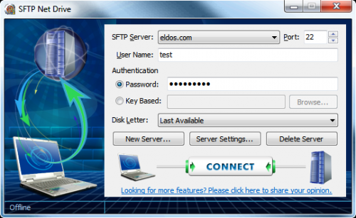 โปรแกรม SFTP Net Drive