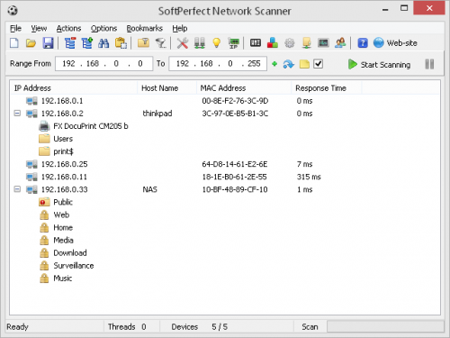 ดาวน์โหลดโปรแกรม SoftPerfect Network Scanner