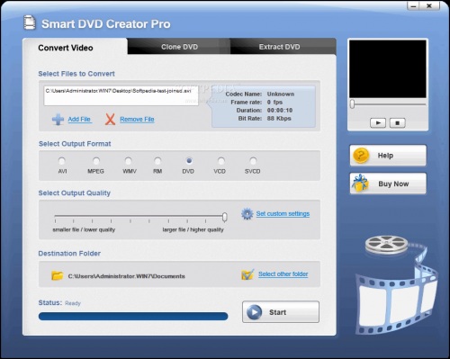 โปรแกรมไรท์แผ่นซีดี Smart DVD Creator Pro