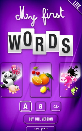 App เกมส์คำศัพท์ภาษาอังกฤษ Kids First Words Lite
