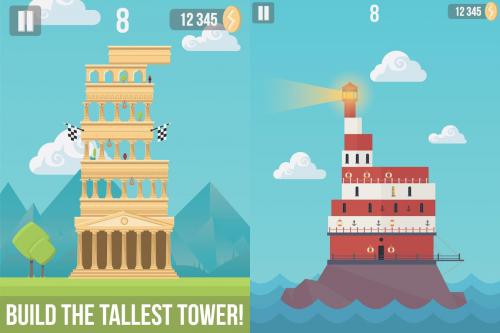 App เกมส์สร้างตึก The Tower