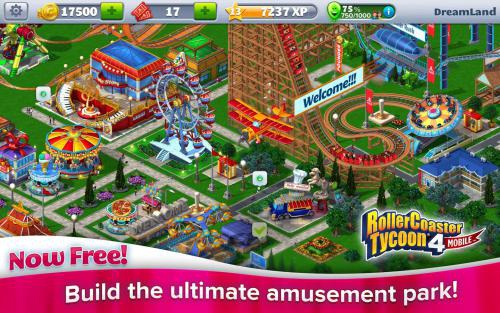 App เกมส์โรลเลอร์โคสเตอร์ RollerCoaster Tycoon