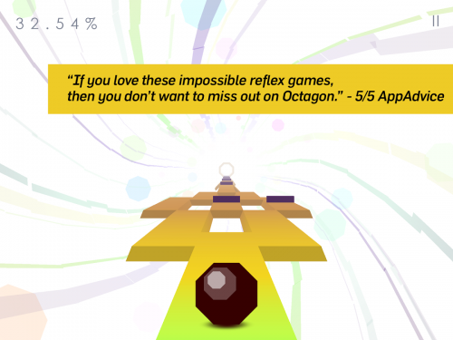 App เกมส์กลิ้งลูกบอล Octagon