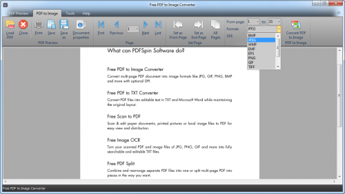 โปรแกรมแปลงไฟล์ Free PDF to Image Converter