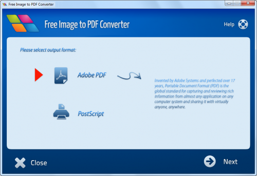 โปรแกรมแปลงไฟล์ Free Image to PDF Converter