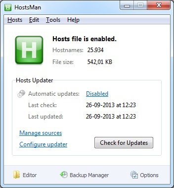 hosts file download