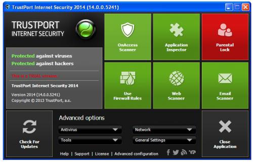 ดาวน์โหลดโปรแกรมสแกนไวรัส TrustPort Internet Security