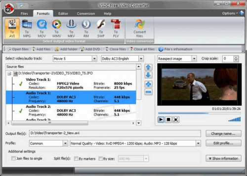 โปรแกรมแปลงไฟล์วิดีโอ VSDC Free Video Converter