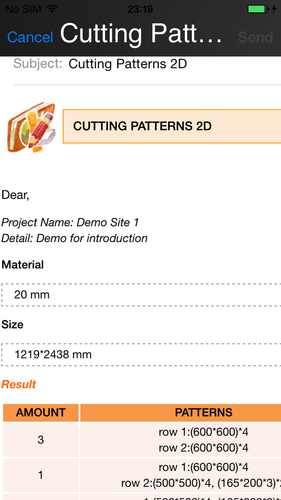App คำนวณการตัดแผ่นงาน Cutting Pattern 2D