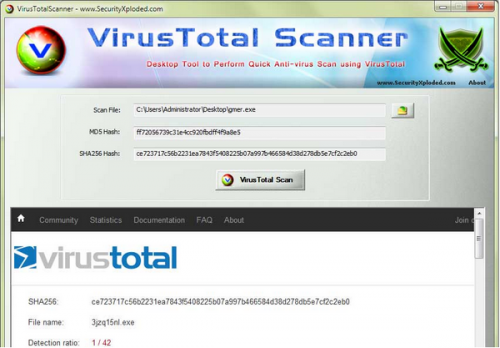 ดาวน์โหลดโปรแกรม VirusTotal Scanner 