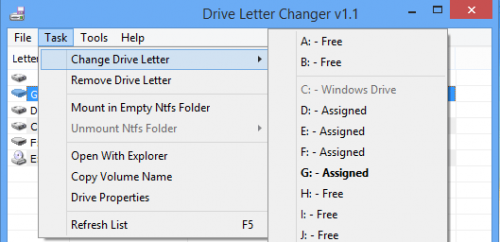 โปรแกรมเปลี่ยนชื่อไดร์ฟ Drive Letter Changer