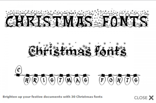 ดาวน์โหลดโปรแกรม 30 Christmas Fonts 