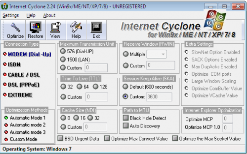 ดาวน์โหลดโปรแกรม Internet Cyclone