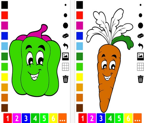 App ฝึกระบายสี A Vegetable Coloring Book for Children