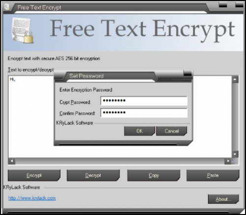 โปรแกรมเข้ารหัสข้อมูล Free Text Encrypt