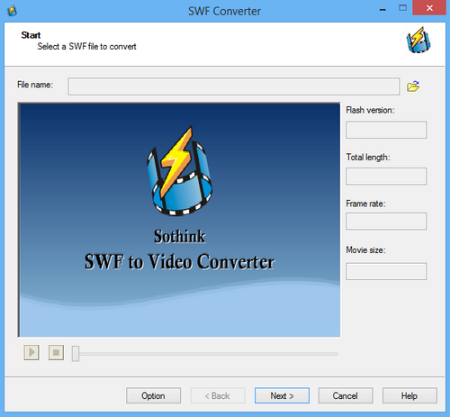 โปรแกรมแปลงไฟล์วิดีโอ SWF to Video Converter