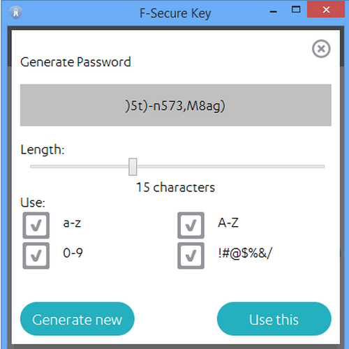 โปรแกรมจัดการรหัสผ่าน F-Secure Key 